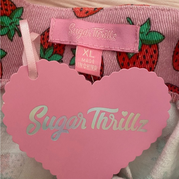 Sugar Thrill Strawberry Mini Dress - SIZE XL - Picture 3 of 3